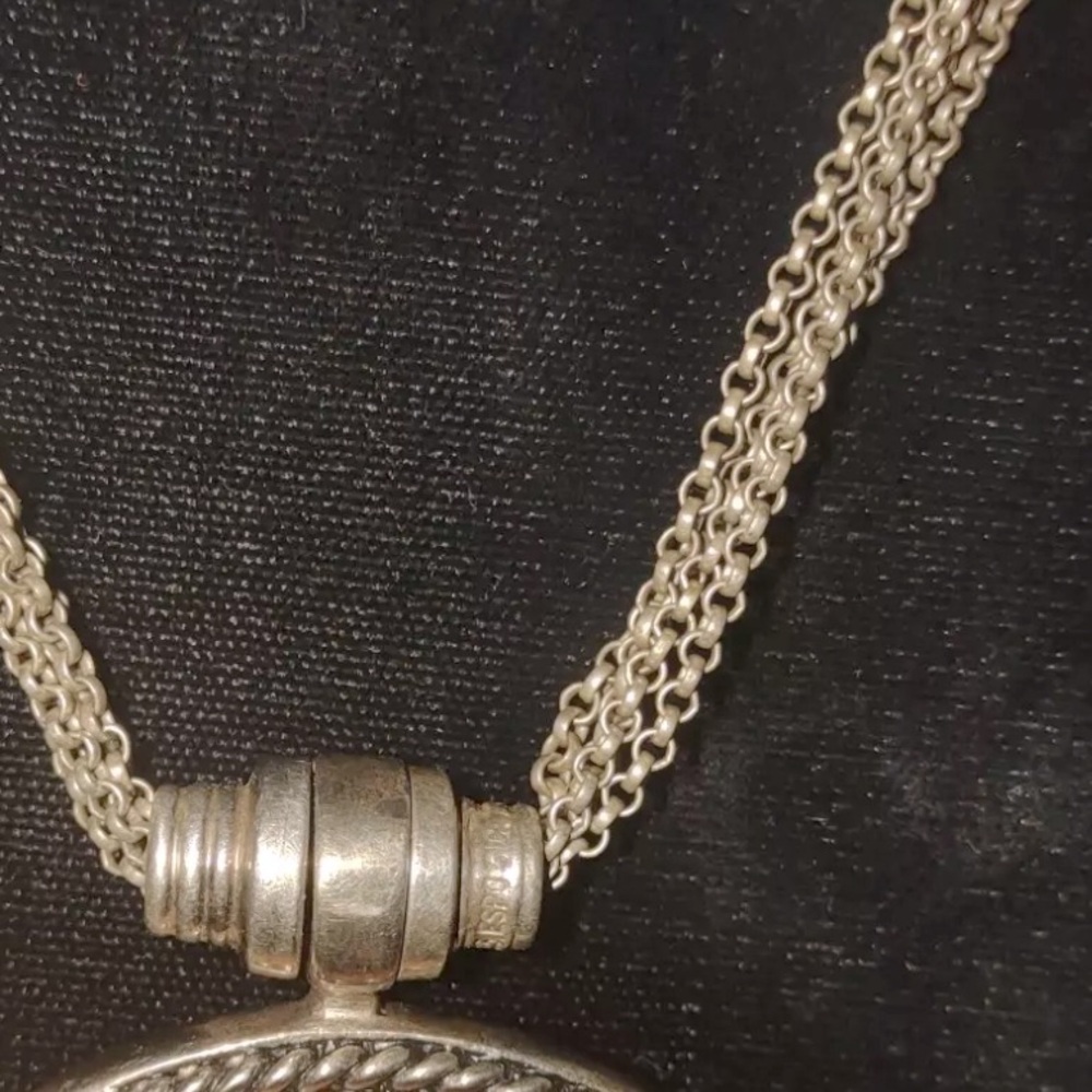 Sterling silver designer necklace pendant statement necklace - Picture 2 of 4